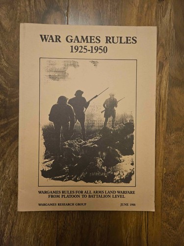 Wargames rules 1925 - rules, 1925-1950